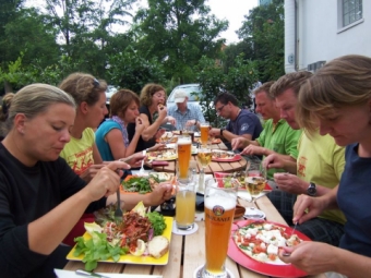 Verdiente Stärkung nach der Rückfahrt in der 'Alten Mühle'